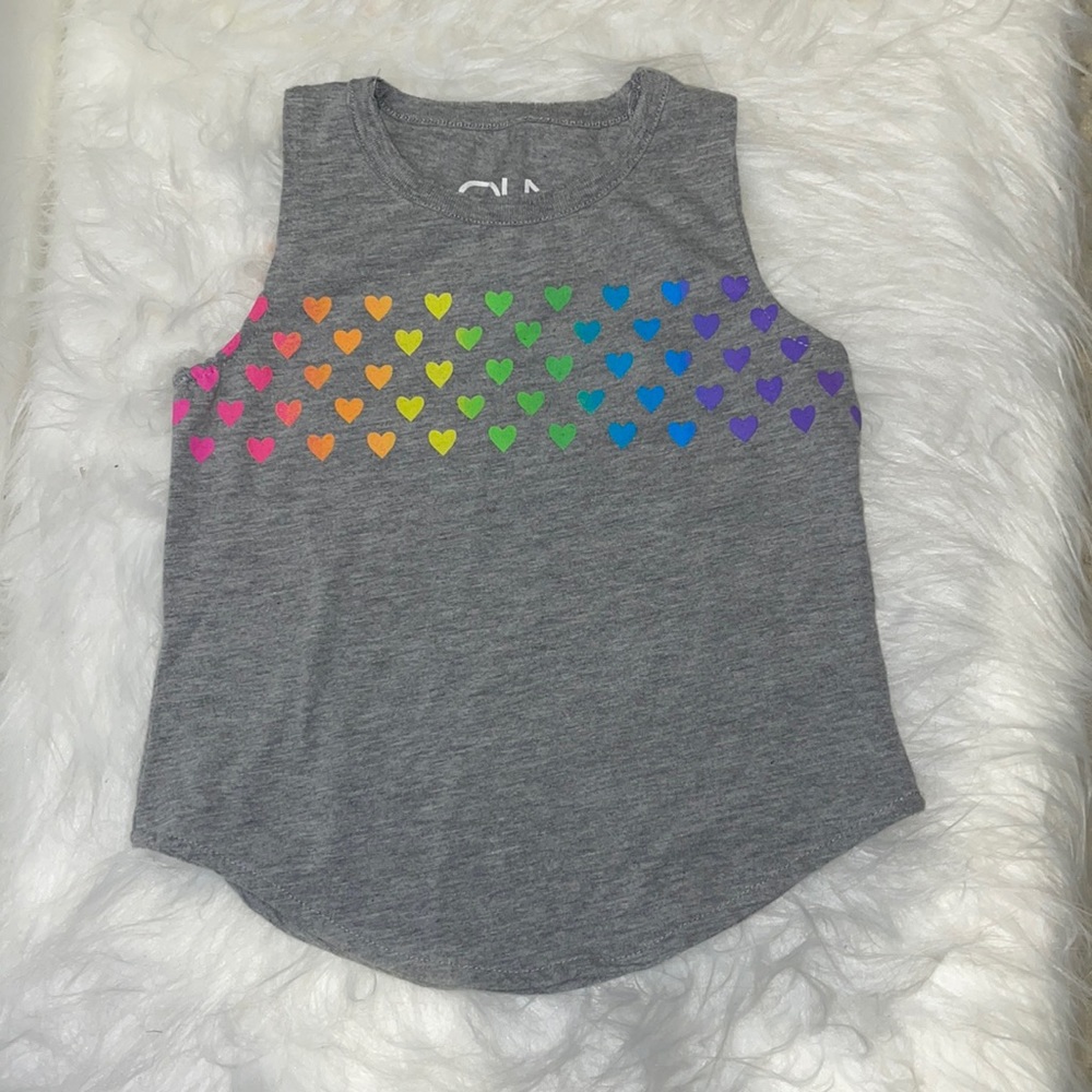 Girls Chaser hearts tank size 4